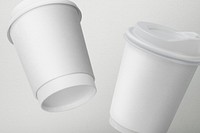 Blank paper cups for coffee shop takeaway