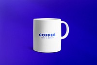 White mug mockup psd, reusable cup concept