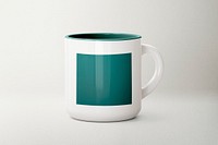 White green mug, reusable cup concept