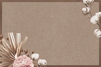 Feminine flower background brown design vector