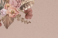 Feminine flower border background, aesthetic design space