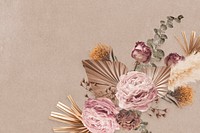 Feminine pink flower border background, aesthetic design space