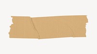 Stripe washi tape clipart, beige pattern design vector