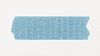 Wave washi tape sticker, pattern stationery psd