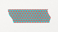 Triangle washi tape clipart, pattern stationery vector