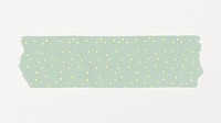 Pink washi tape sticker, polka dot patterned collage element psd