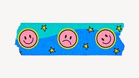Colorful washi tape sticker, fun design for kids vector