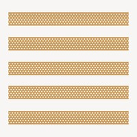 Polka dot pattern brush, seamless brown design vector, compatible with AI