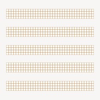 Seamless plaid pattern brush, brown design vector, compatible with AI