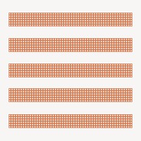 Polka dot pattern brush, seamless orange design vector, compatible with AI