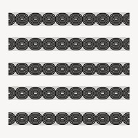 Black abstract pattern brush, geometric vector, compatible with AI