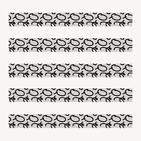 Doodle pattern brush, abstract black and white vector, compatible with AI