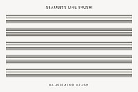 Seamless line pattern brush, gray stripes vector, compatible with AI