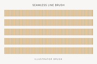 Seamless line pattern brush, brown stripes vector, compatible with AI