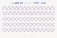 Crosshatch pattern brush, purple seamless design vector, compatible with AI