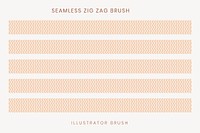 Zig-zag pattern brush, seamless beige design vector, compatible with AI