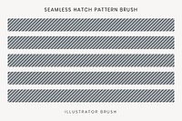 Seamless hatch pattern brush, blue stripes vector, compatible with AI