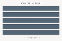 Seamless line pattern brush, blue stripes vector, compatible with AI