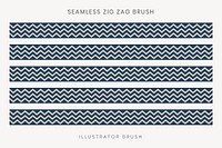 Zig-zag pattern brush, seamless design vector, compatible with AI