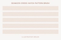 Crosshatch pattern brush, beige seamless design vector, compatible with AI