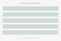 Seamless line pattern brush, green stripes vector, compatible with AI