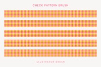 Geometric pattern brush, seamless abstract vector set, compatible with AI