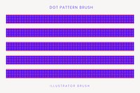 Dot pattern brush, purple design vector, compatible with AI