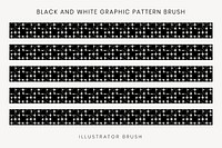 Bauhaus abstract pattern brush, geometric vector, compatible with AI