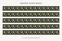 Retro pattern brush, abstract green vector, compatible with AI