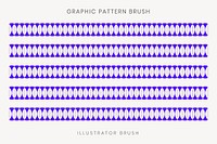 Abstract pattern brush, purple geometric vector, compatible with AI