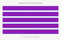 Retro pattern brush, abstract purple vector, compatible with AI