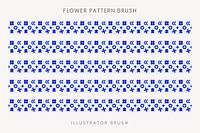 Abstract pattern brush, blue geometric vector, compatible with AI