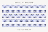 Retro pattern brush, abstract blue vector, compatible with AI