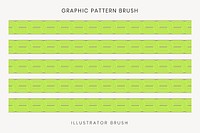 Retro pattern brush, abstract green vector, compatible with AI