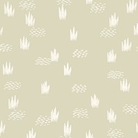 Green aesthetic background, cute botanical pattern vector