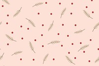 Pink winter background, Christmas pattern vector