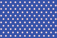 Blue polka dot background, seamless pattern vector