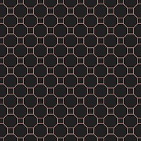 Seamless geometric pattern background, black hexagon vector