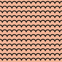 Seamless wave pattern background, orange abstract lines vector