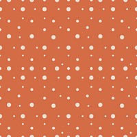 Aesthetic pattern background, orange polka dot vector