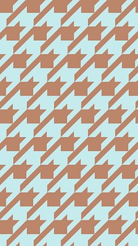 Blue fabric pattern phone wallpaper, brown geometric
