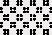 Circle shape pattern background, black geometric vector