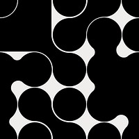 Abstract geometric pattern background, black bauhaus design vector