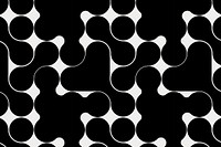 Abstract geometric pattern background, black bauhaus design vector