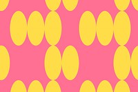 Pink retro pattern background, circle geometric vector