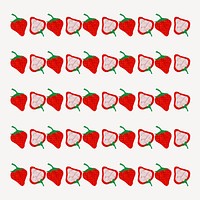 Strawberry pattern brush, cute fruit vector, compatible with AI