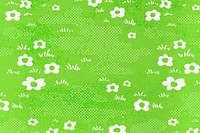 Kidcore flower pattern background, green nature design vector