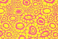 African floral pattern background, pink and yellow design vector