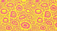 African floral pattern HD wallpaper, pink and yellow design