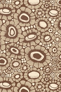 African flower background, pattern in earth tone